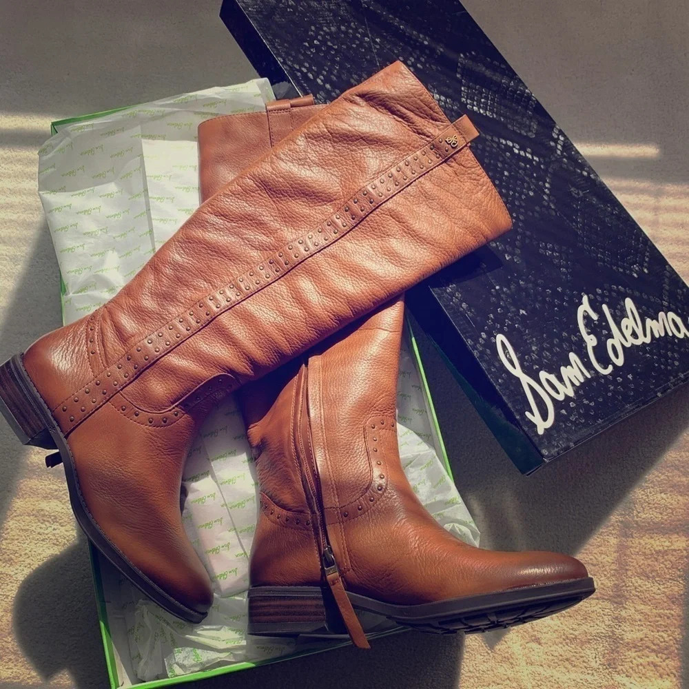 Sam Edelman Tall boots Prina leather riding boots brown size 6